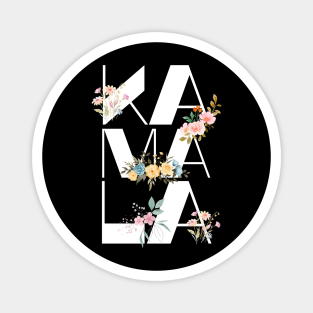 Kamala Harris Vintage Floral Feminine First Female President Magnet